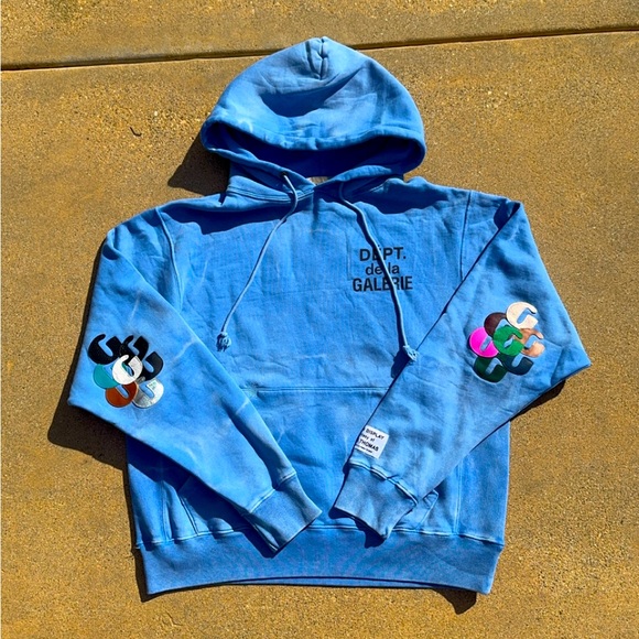 GALLERY DEPT. FRENCH LOGO BLUE G-PATCH HOODIE